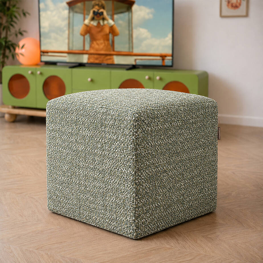 Çok Amaçlı Puf Qube Buklet Açık Yeşil 40x40x40 - 1