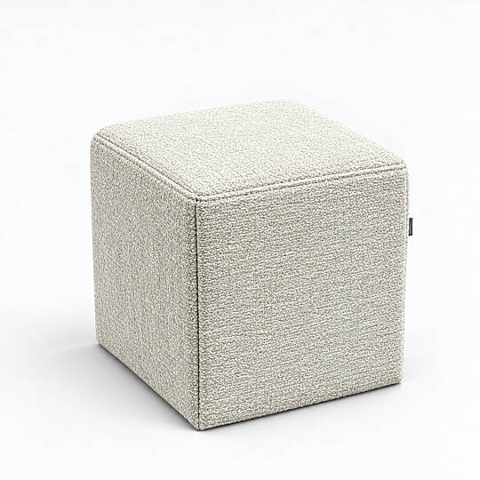 Çok Amaçlı Puf Qube Buklet Beyaz 40x40x40 - 2