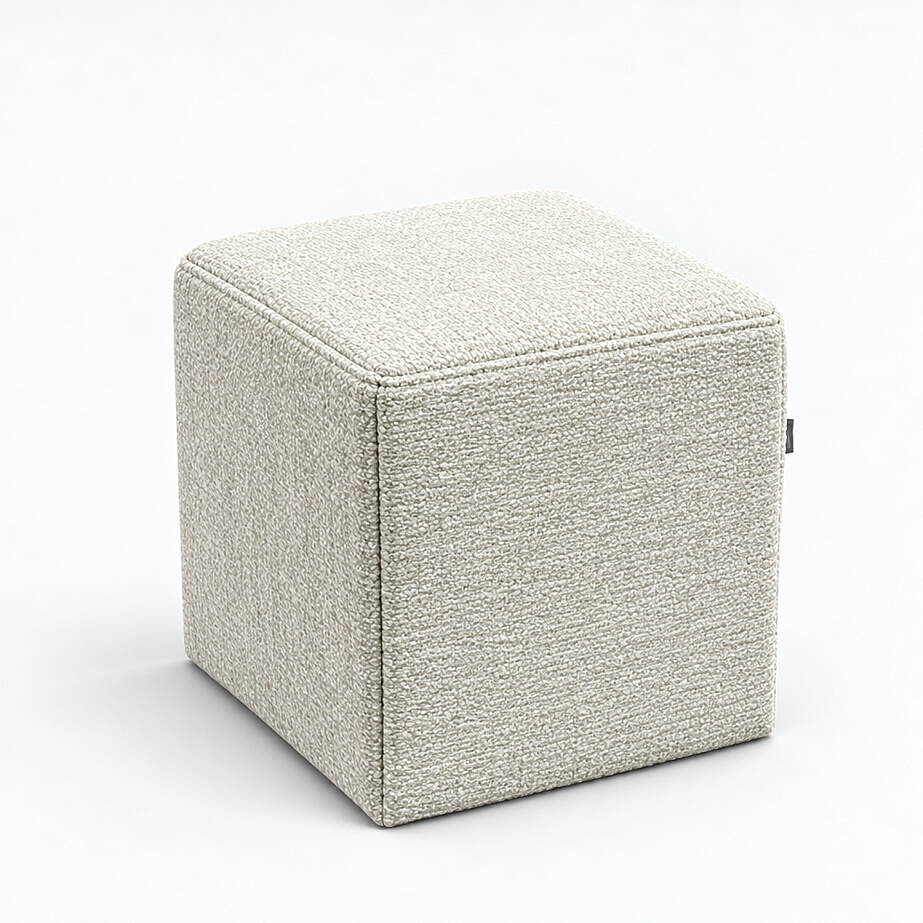 Çok Amaçlı Puf Qube Buklet Beyaz 40x40x40 - 2