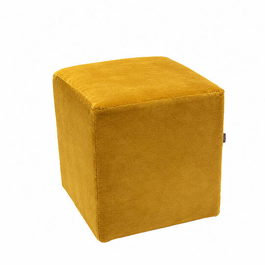Çok Amaçlı Puf Qube Kadife Hardal 40x40x40 - 2