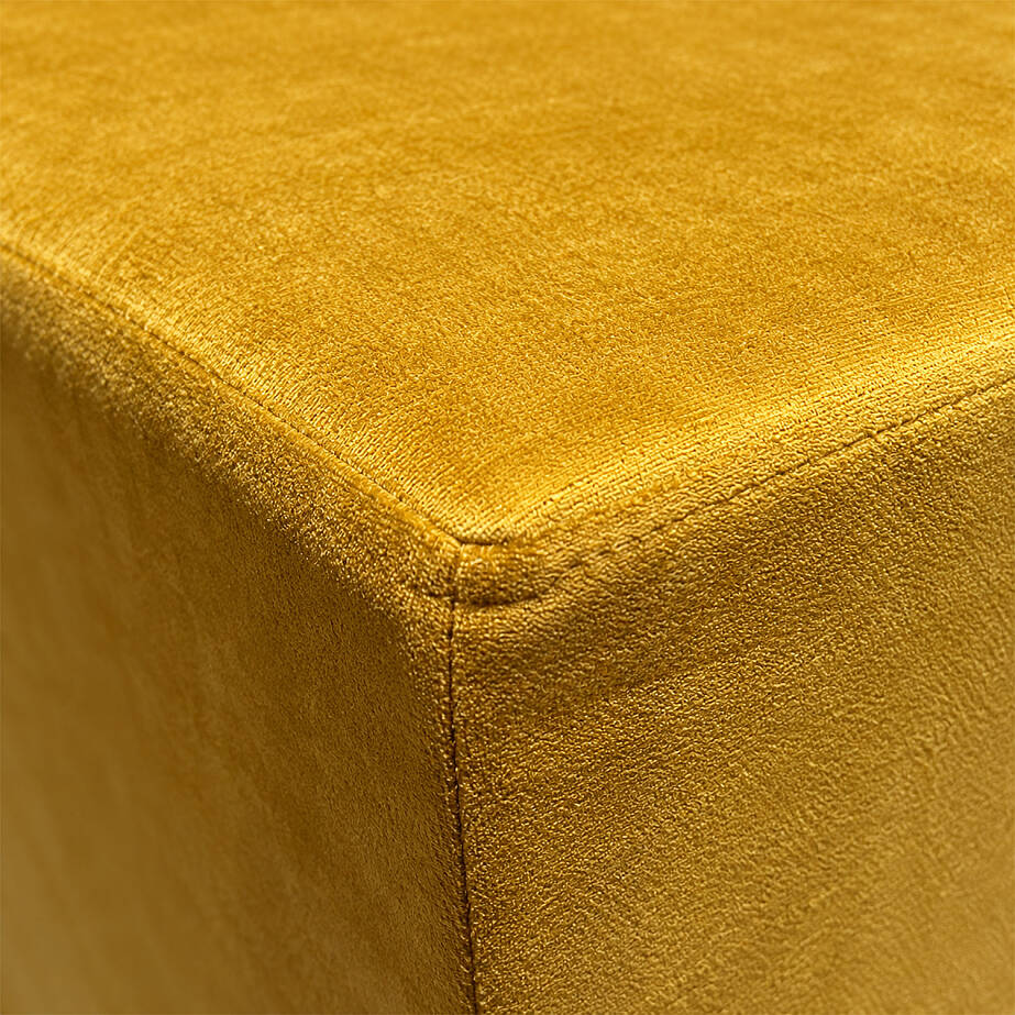 Çok Amaçlı Puf Qube Kadife Hardal 40x40x40 - 3