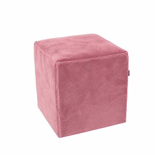 Çok Amaçlı Puf Qube Kadife Pembe 40x40x40 - 2