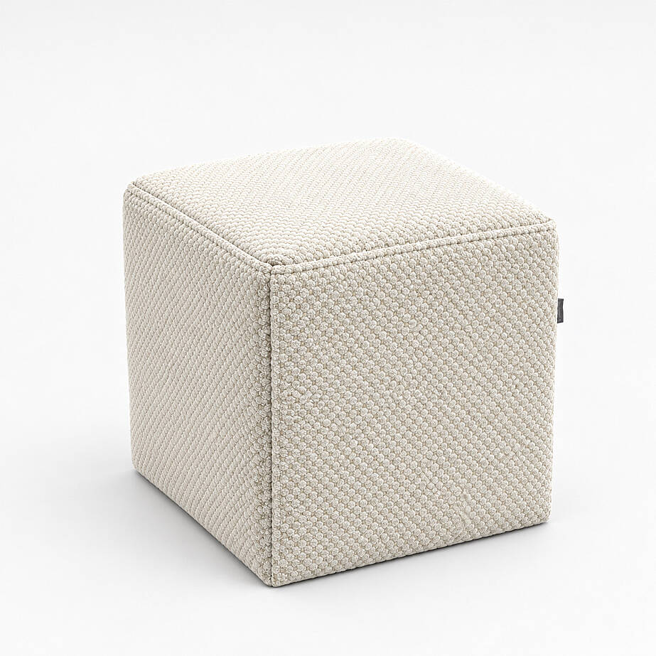 Çok Amaçlı Puf Qube Lakost Beyaz 40x40x40 - 2