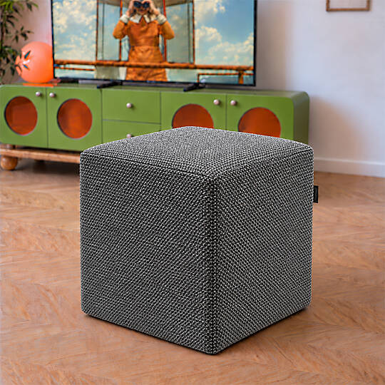 Çok Amaçlı Puf Qube Buklet Antrasit 40x40x40