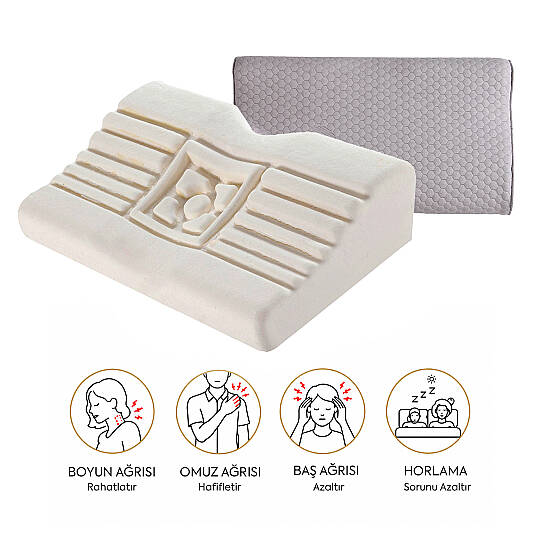 Visco TermoSwitch Techno Boyun Destekli Premium Visco Yastık 54x30 cm - 6